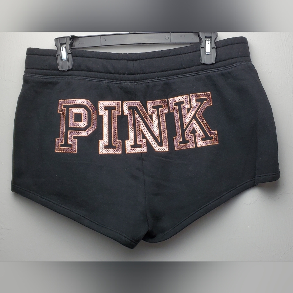Victoria's Secret Pink Shorts Black/White/Silver/Gold Bling M